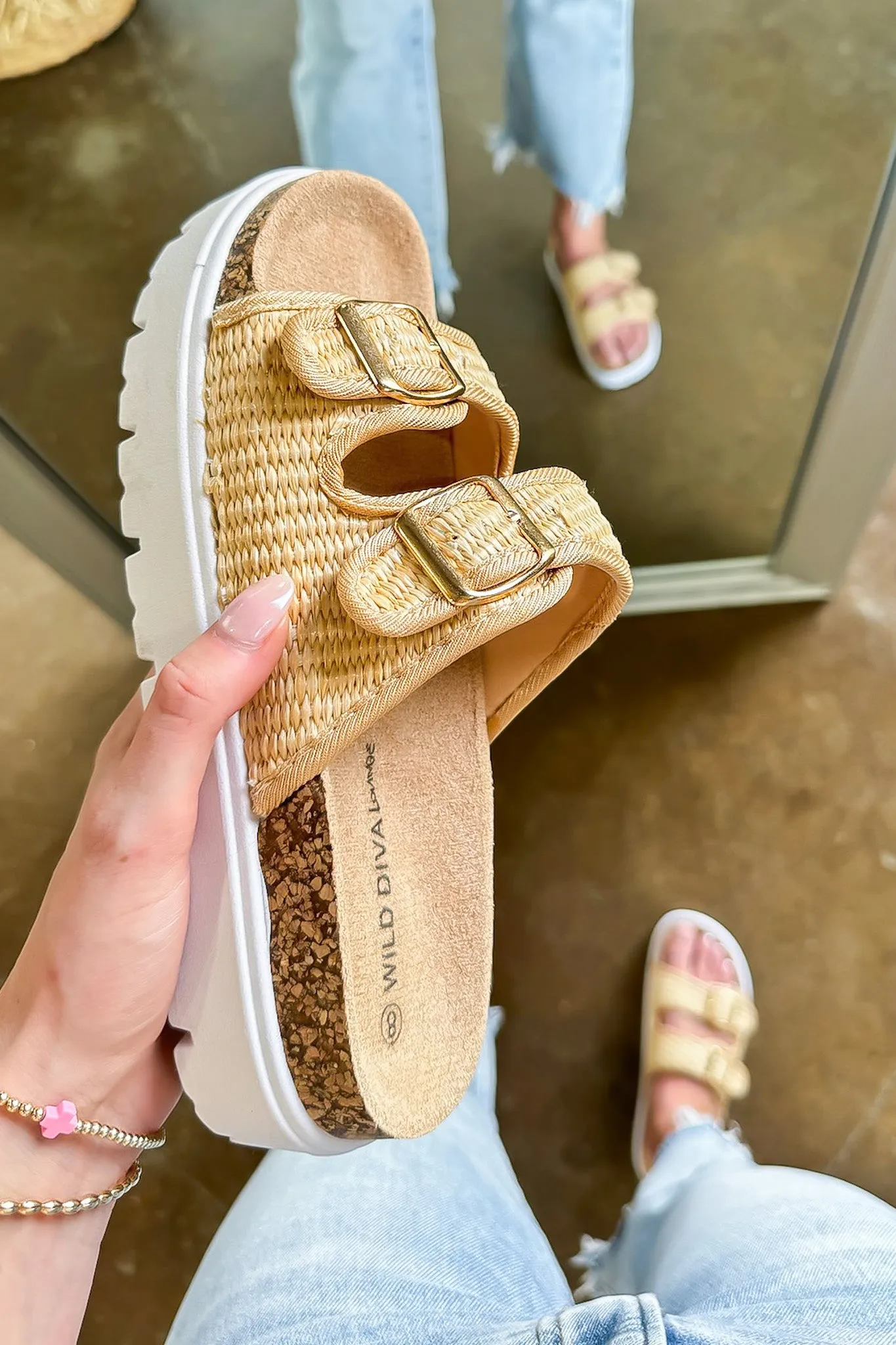 Meralda Raffia Double Strap Platform Sandal - FINAL SALE sold by Madison + Mallory product image thumbnail 3