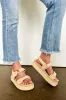 Briena Raffia Wedge Velcro Buckle Sandal - FINAL SALE sold by Madison + Mallory