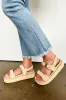 Briena Raffia Wedge Velcro Buckle Sandal - FINAL SALE sold by Madison + Mallory