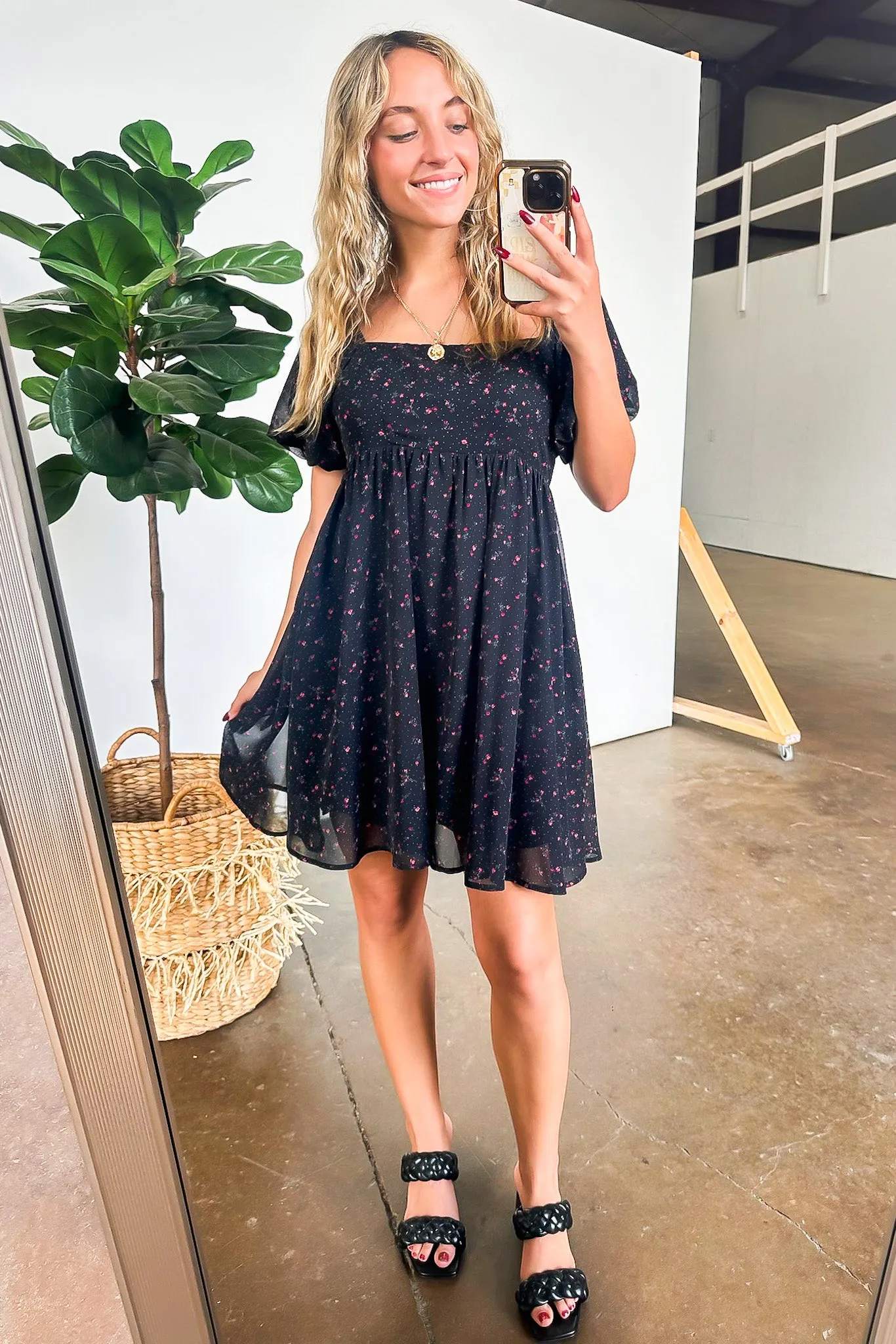 Deluxe Desire Square Neck Floral Dress - FINAL SALE sold by Madison + Mallory product image thumbnail 2