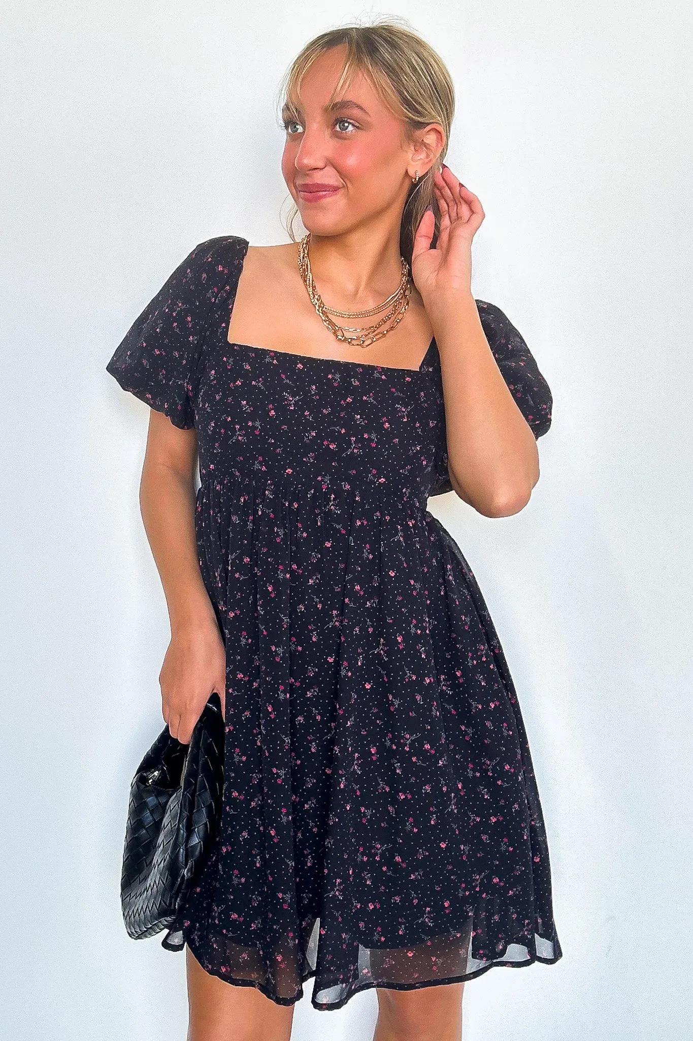 Deluxe Desire Square Neck Floral Dress - FINAL SALE sold by Madison + Mallory product image thumbnail 4