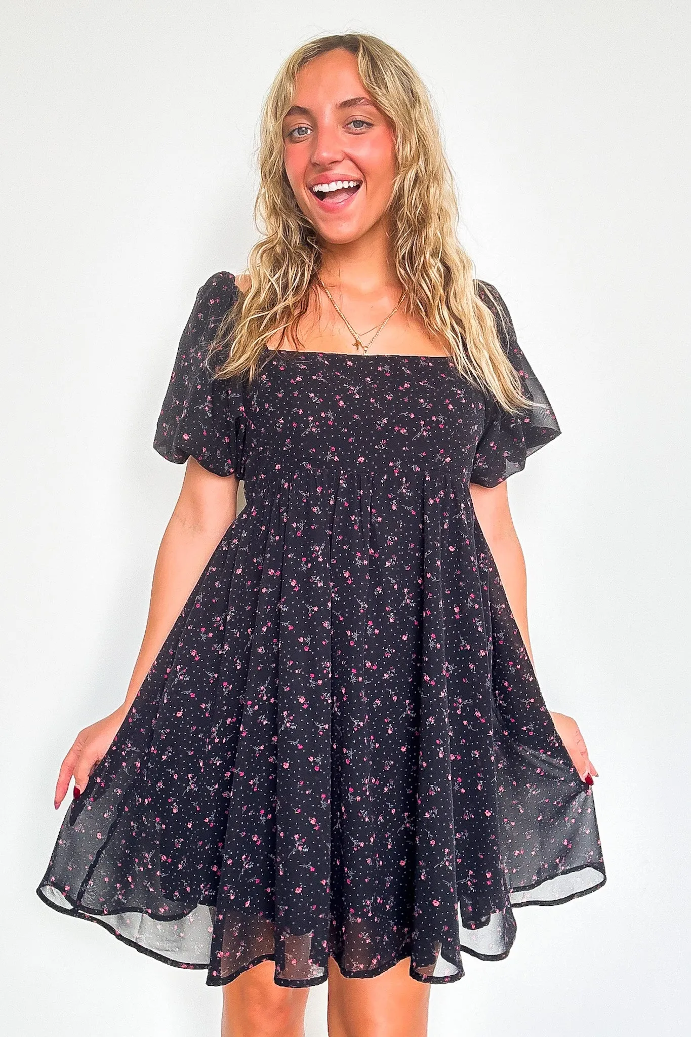 Deluxe Desire Square Neck Floral Dress - FINAL SALE sold by Madison + Mallory product image thumbnail 3