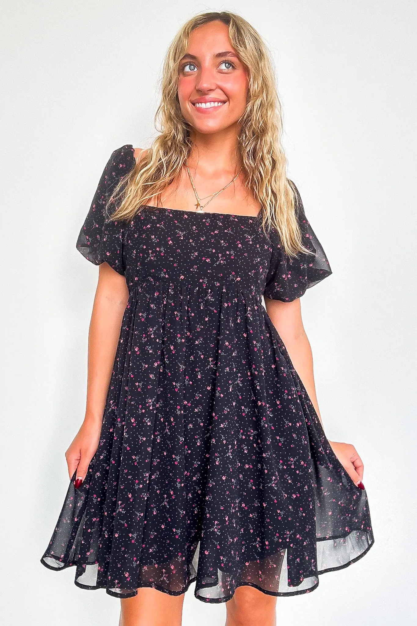 Deluxe Desire Square Neck Floral Dress - FINAL SALE sold by Madison + Mallory product image thumbnail 5