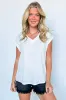 Sharon V-Neck Knit Top sold by Madison + Mallory