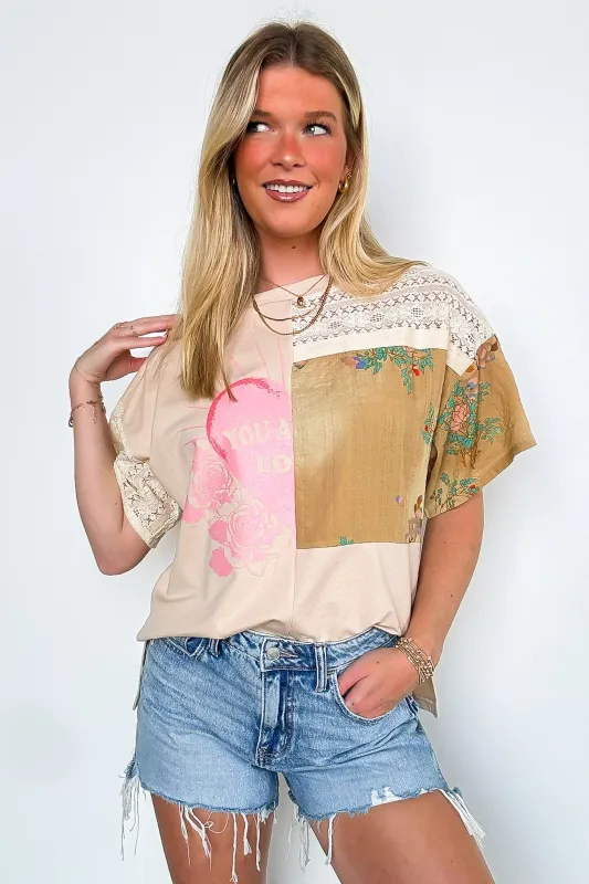 Boho Babe Patchwork Graphic Tee - FINAL SALE sold by Madison + Mallory
