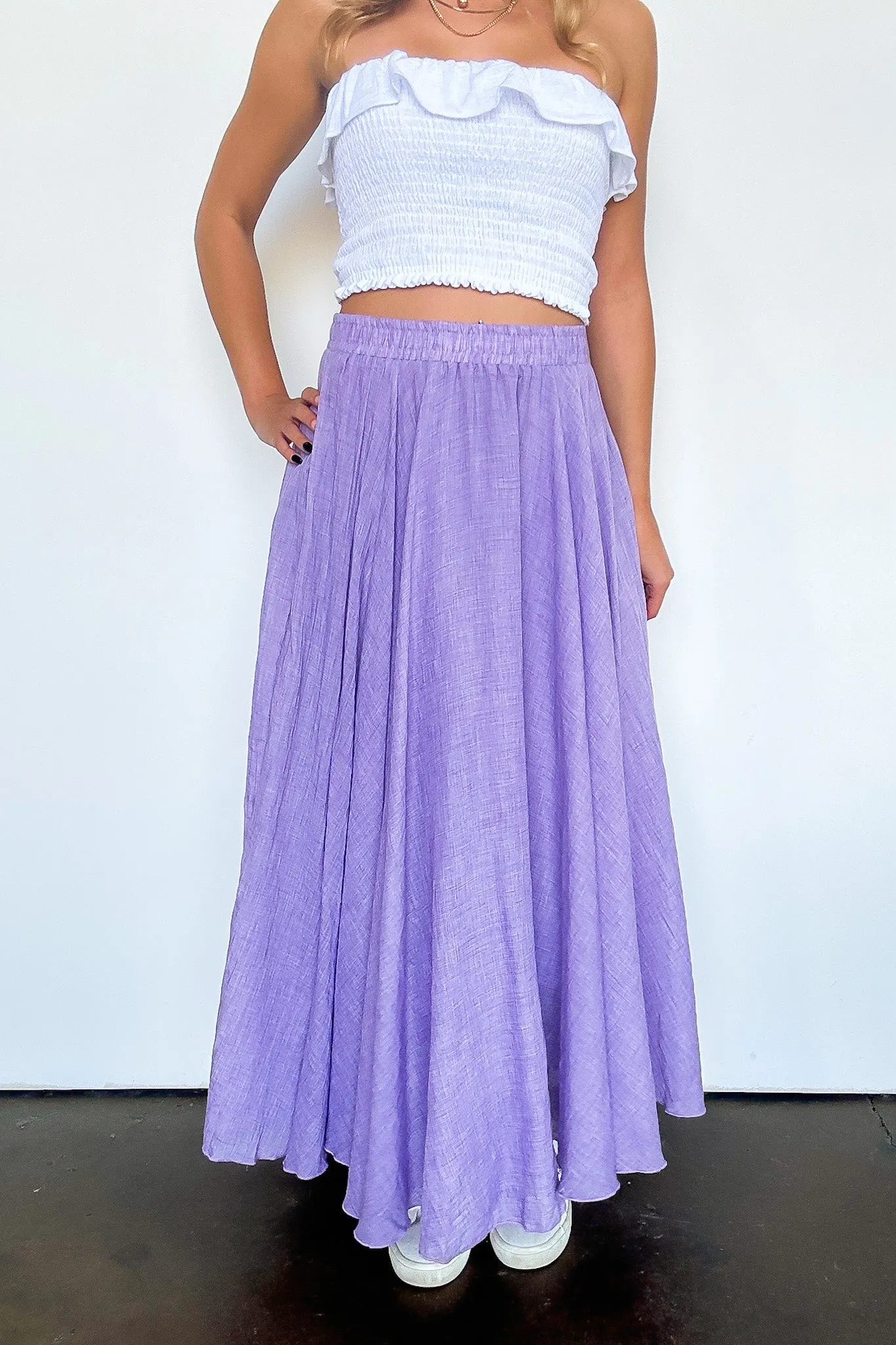 Julianna High Waist Woven Maxi Skirt - FINAL SALE sold by Madison + Mallory product image thumbnail 4