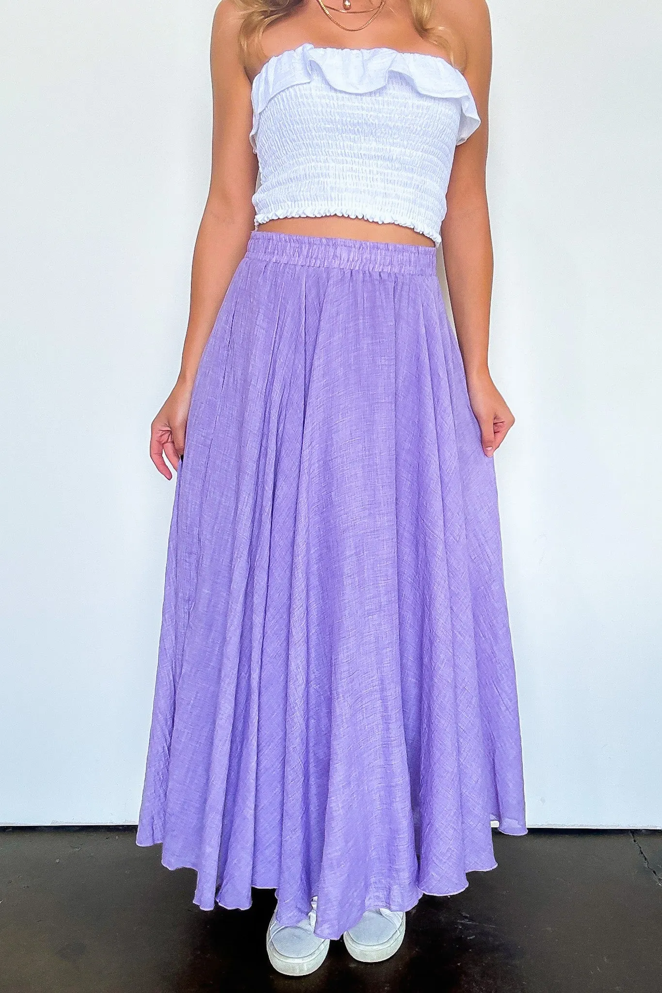 Julianna High Waist Woven Maxi Skirt - FINAL SALE sold by Madison + Mallory product image thumbnail 2