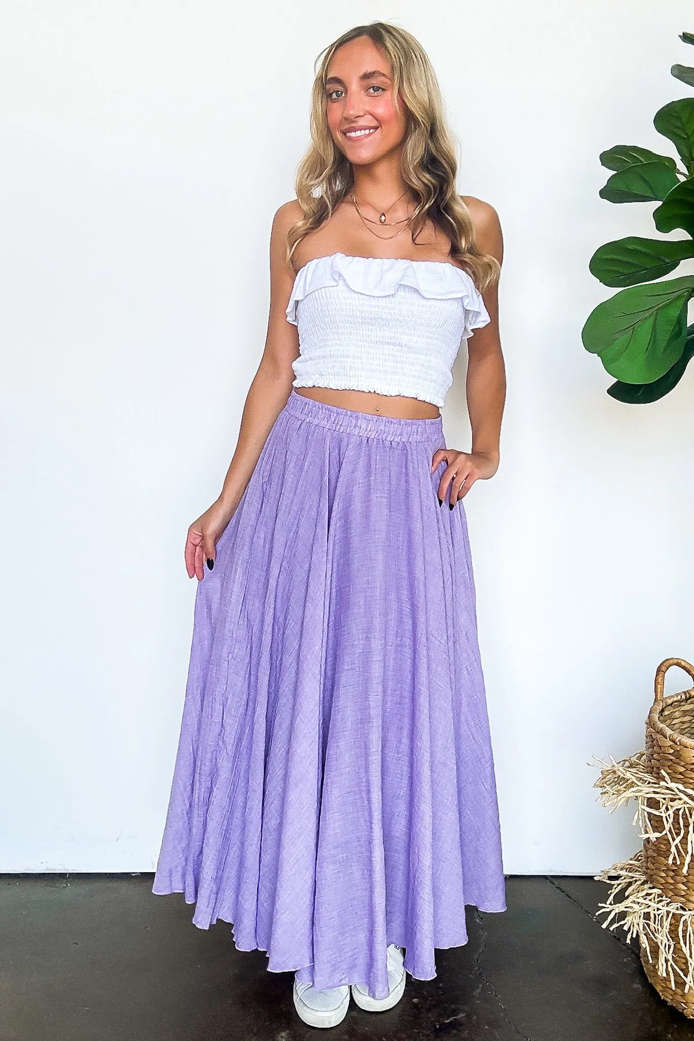 Julianna High Waist Woven Maxi Skirt - FINAL SALE sold by Madison + Mallory