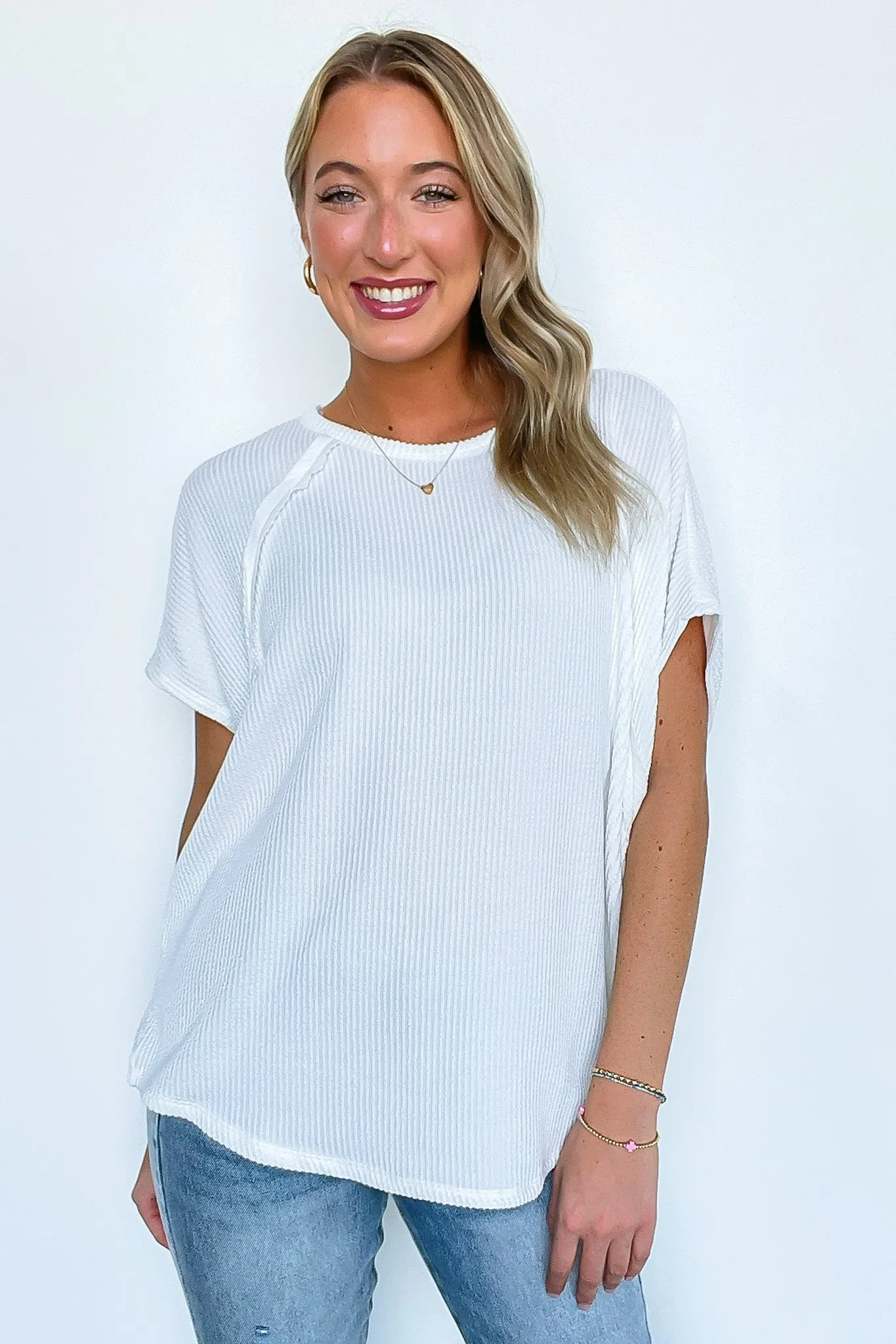 Jenisa Ribbed Knit Relaxed Top - FINAL SALE sold by Madison + Mallory product image thumbnail 2