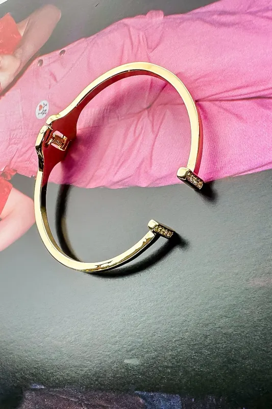 Definite Answer Crystal Cuff Bangle Bracelet sold by Madison + Mallory