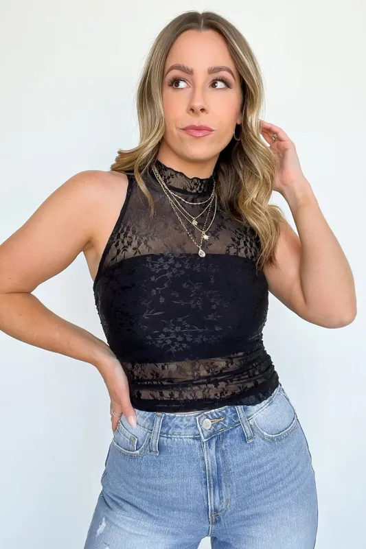 Irresistible Icon High Neck Lace Top - FINAL SALE sold by Madison + Mallory