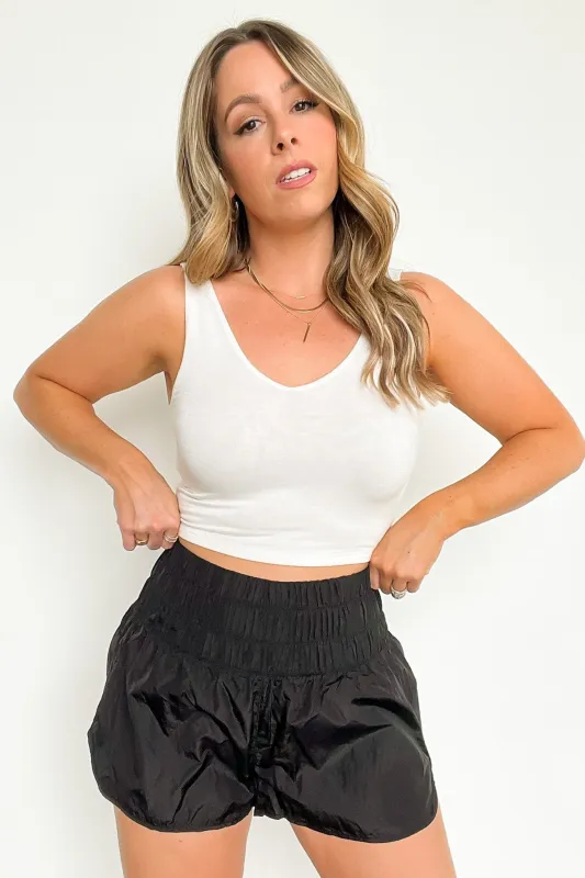 Run Around High Waist Smocked Athletic Shorts - FINAL SALE sold by Madison + Mallory