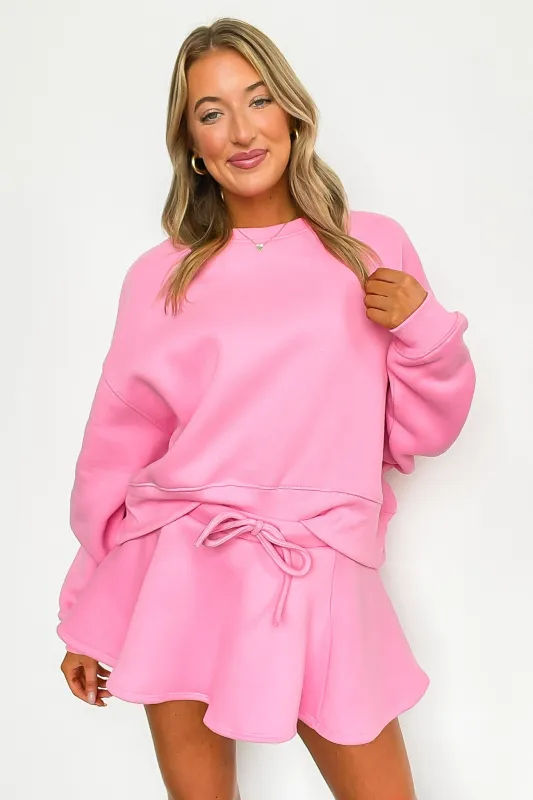 Gabbie Knit Drawstring Waistband Flare Skort sold by Madison + Mallory