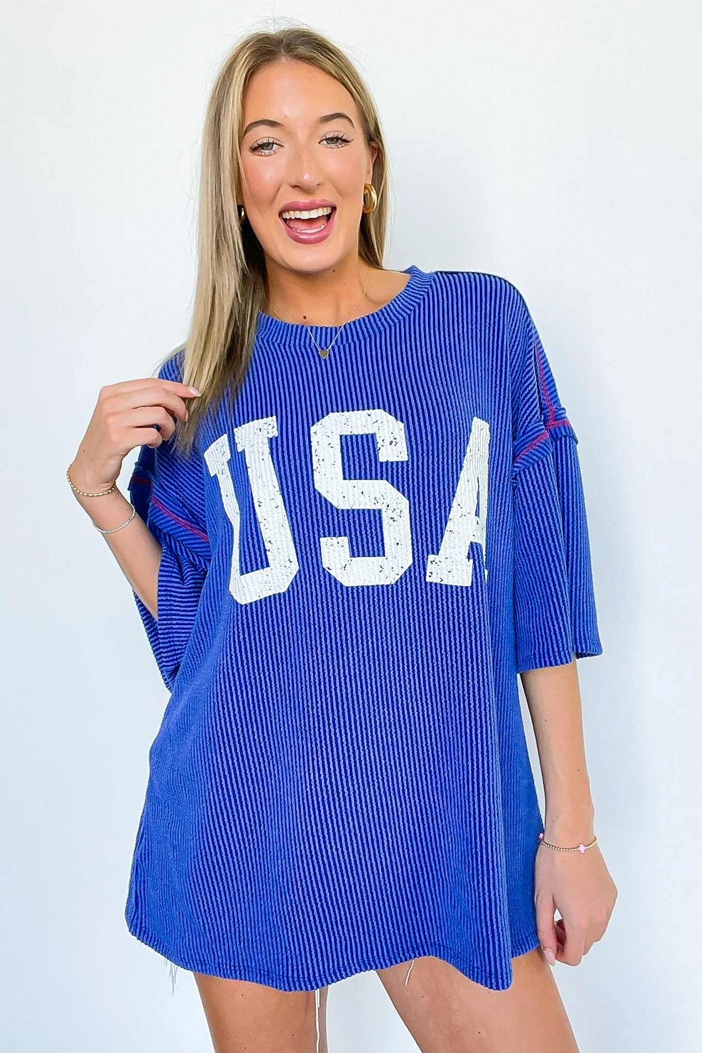 USA Ribbed Graphic Top sold by Madison + Mallory product image thumbnail 5