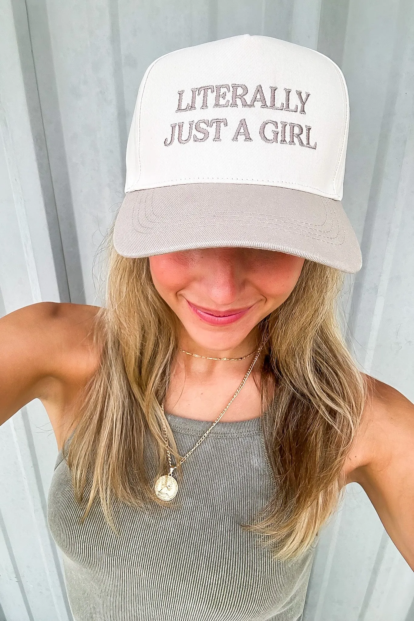 LITERALLY JUST A GIRL Graphic Hat sold by Madison + Mallory product image thumbnail 4