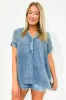 Juliette Washed Double Gauze Button Top - BACK IN STOCK sold by Madison + Mallory