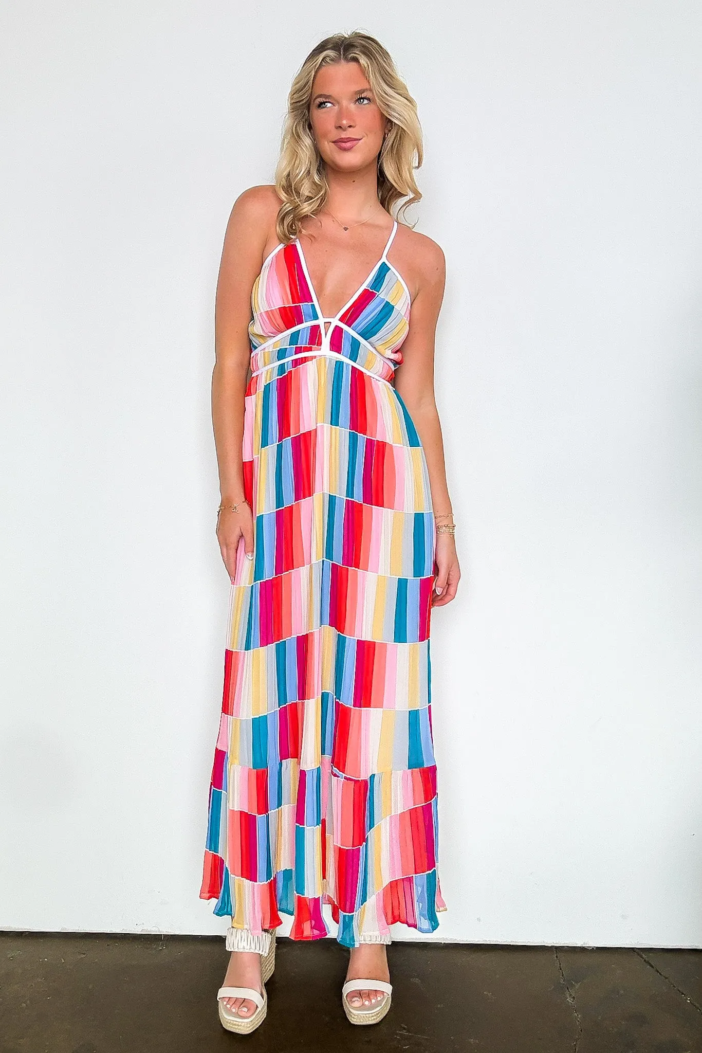 Rainbow Summer Multi Color Maxi Dress - FINAL SALE sold by Madison + Mallory