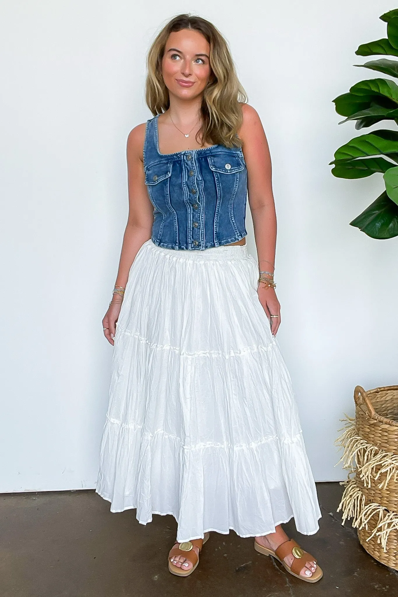 Coveted Appeal Button Down Denim Vest - FINAL SALE sold by Madison + Mallory product image thumbnail 3