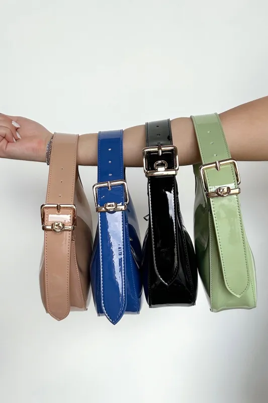 Enviable Pick Enamel Hobo Crossbody Handbag - FINAL SALE sold by Madison + Mallory