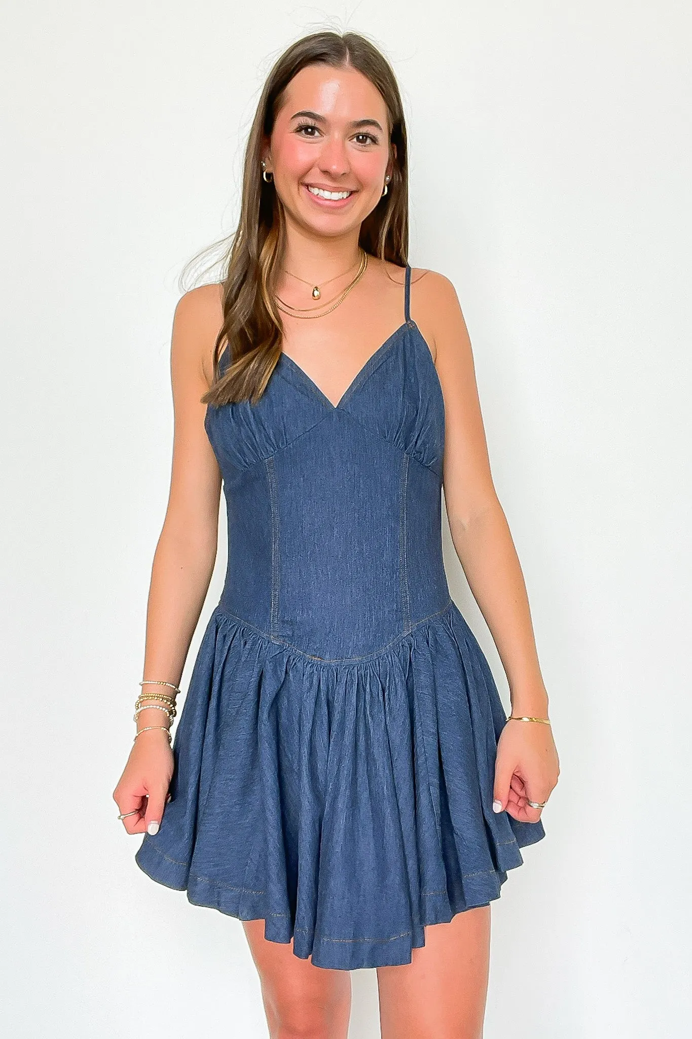 Stagecoach Fit Denim Flared Dress - FINAL SALE sold by Madison + Mallory product image thumbnail 5