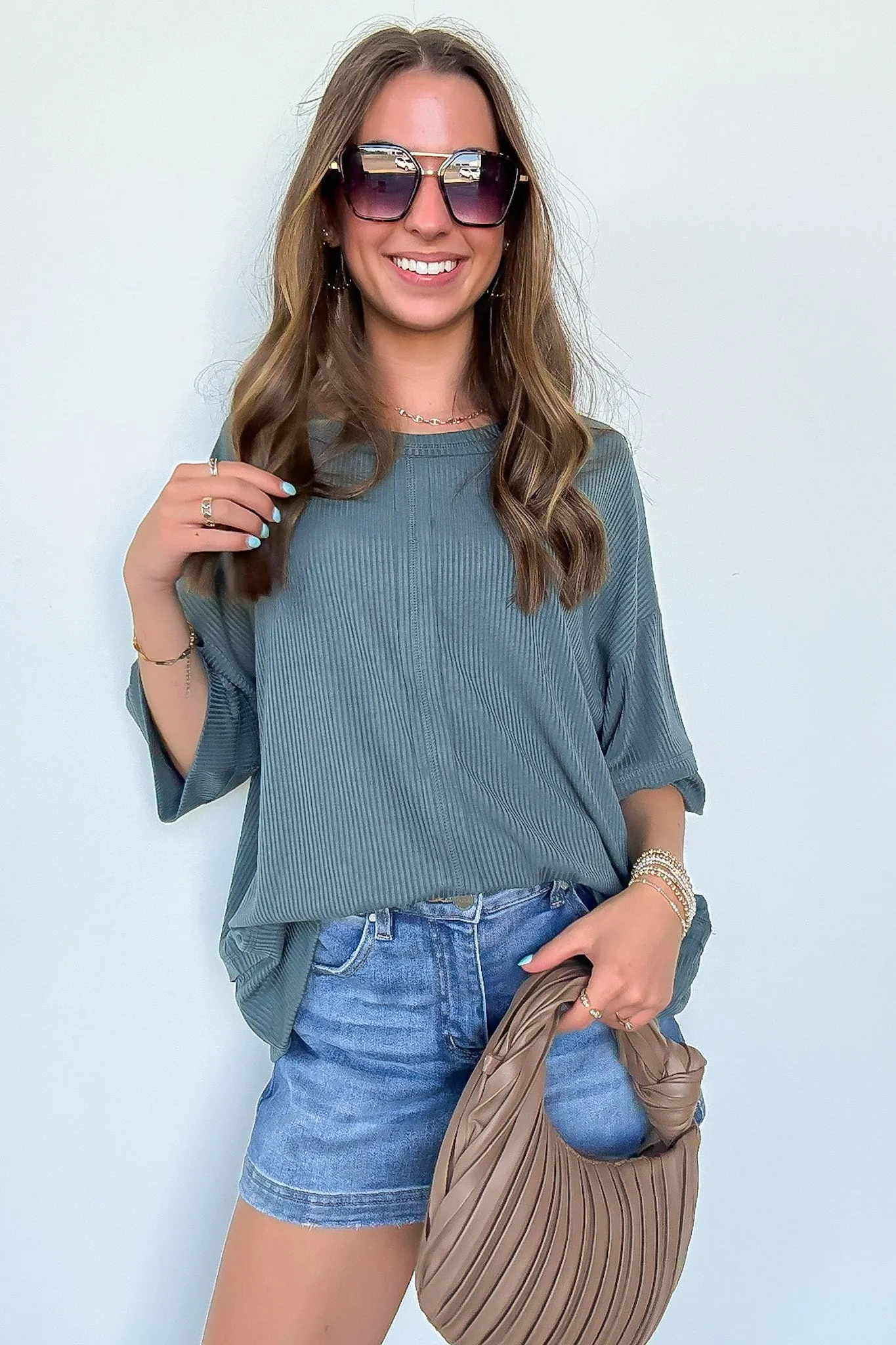 Cool Intentions Ribbed Boatneck Top - BACK IN STOCK sold by Madison + Mallory product image thumbnail 3