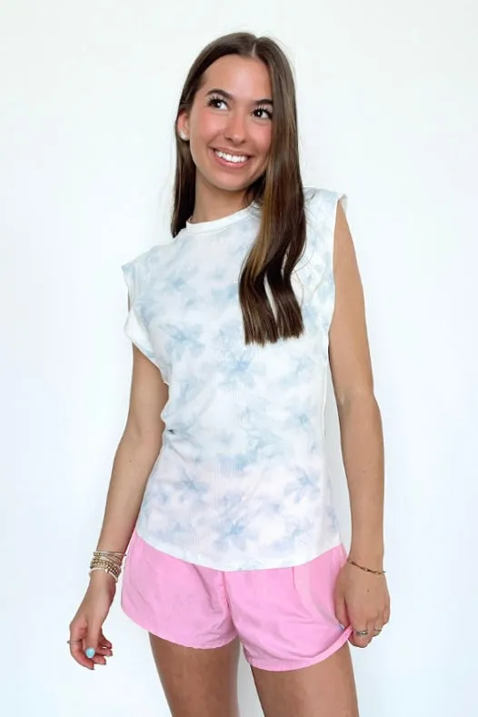 Cloud Nine Watercolor Flower Print Cap Sleeve Top - FINAL SALE sold by Madison + Mallory product image thumbnail 2