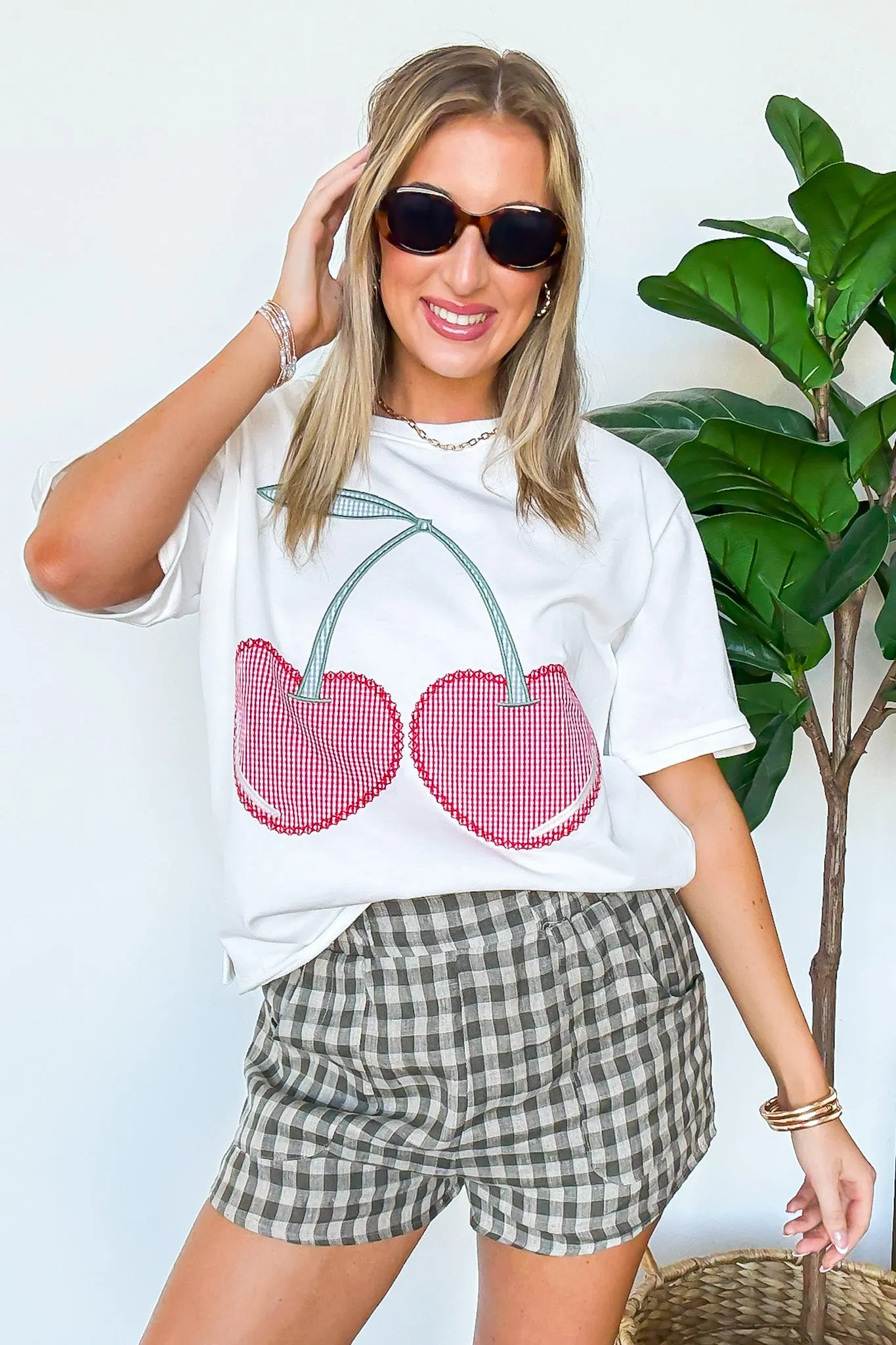 Cherry Picked Patchwork Cherry Top - FINAL SALE sold by Madison + Mallory product image thumbnail 5