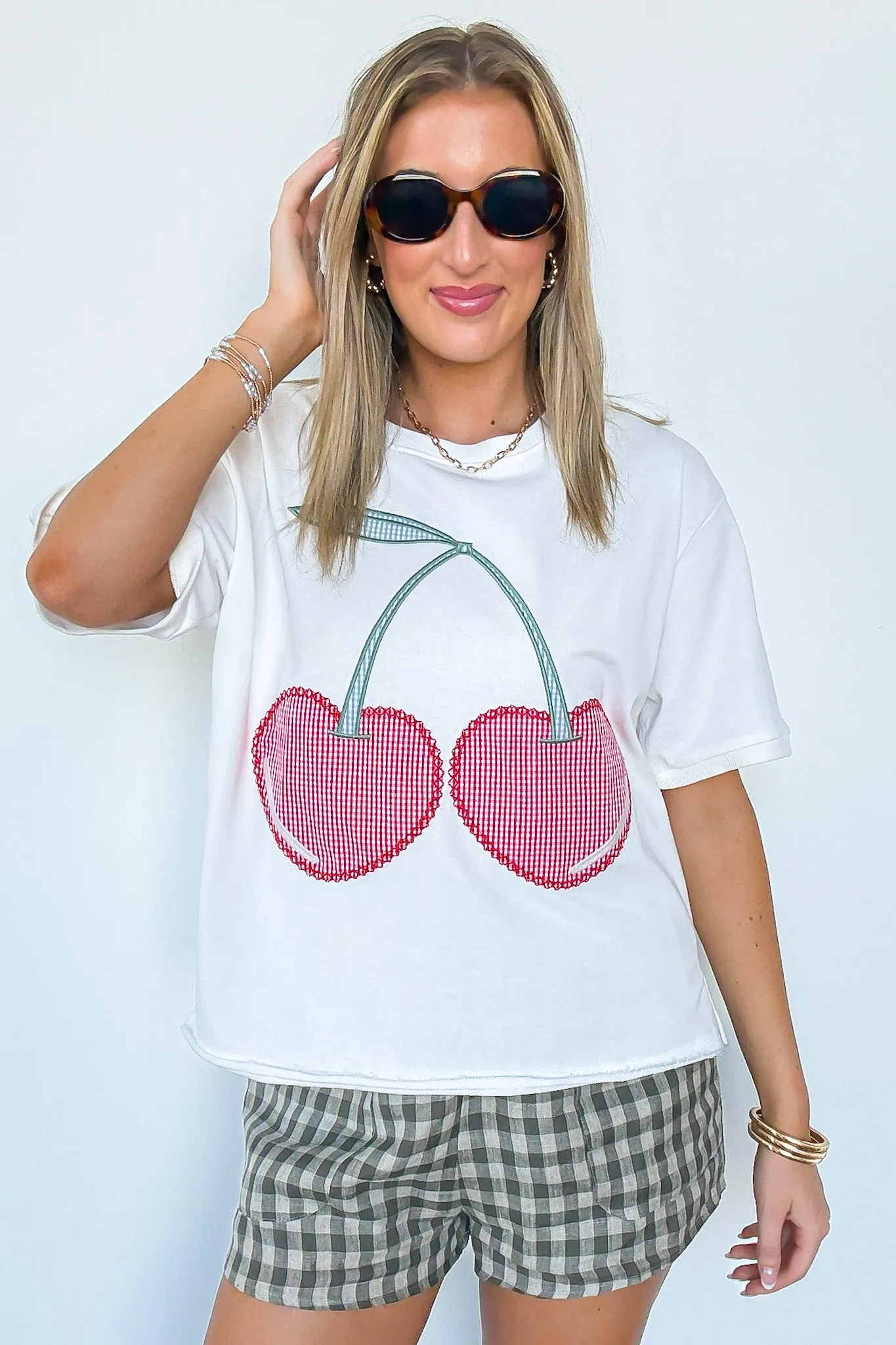 Cherry Picked Patchwork Cherry Top - FINAL SALE sold by Madison + Mallory product image thumbnail 3