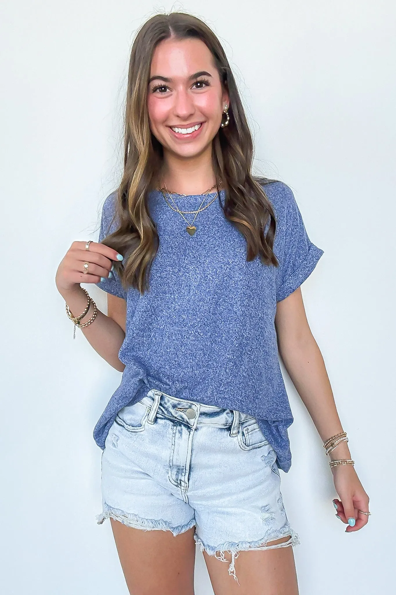 Chill Edit Melange Knit Top - FINAL SALE sold by Madison + Mallory product image thumbnail 5