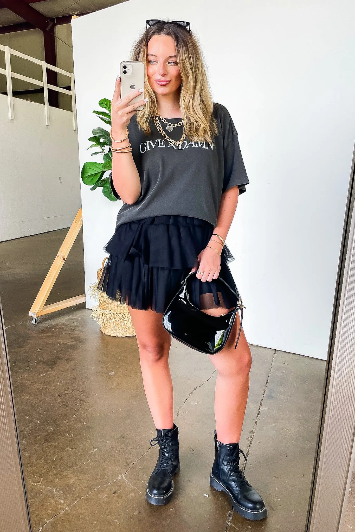 Give a Damn Relaxed Graphic Tee sold by Madison + Mallory product image thumbnail 5