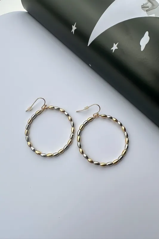 Exquisite Outlook Beaded Circle Hoop Earrings sold by Madison + Mallory