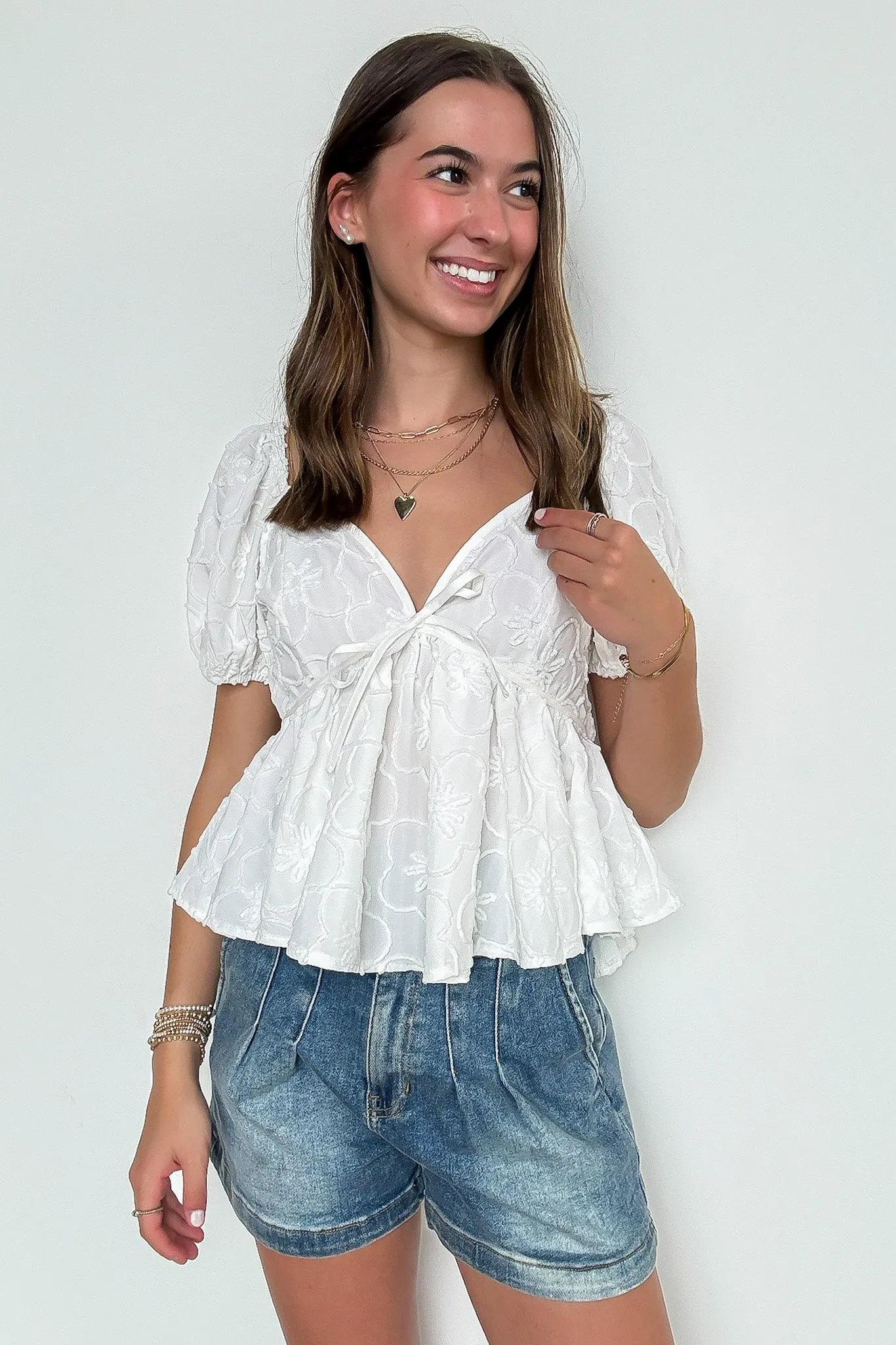 Floral Fusion Textured Print Top sold by Madison + Mallory product image thumbnail 2