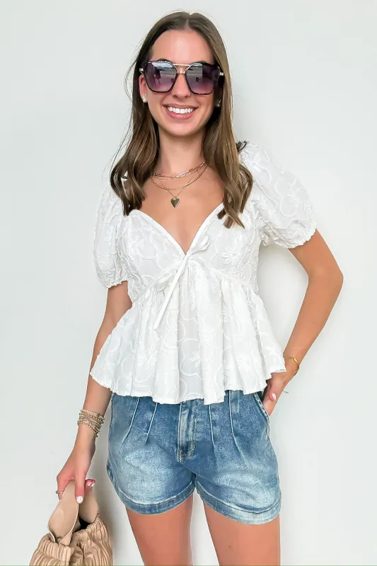 Floral Fusion Textured Print Top sold by Madison + Mallory