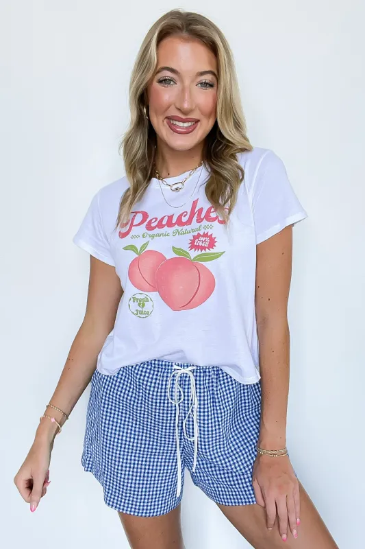 Organic Natural Peaches Graphic Tee sold by Madison + Mallory