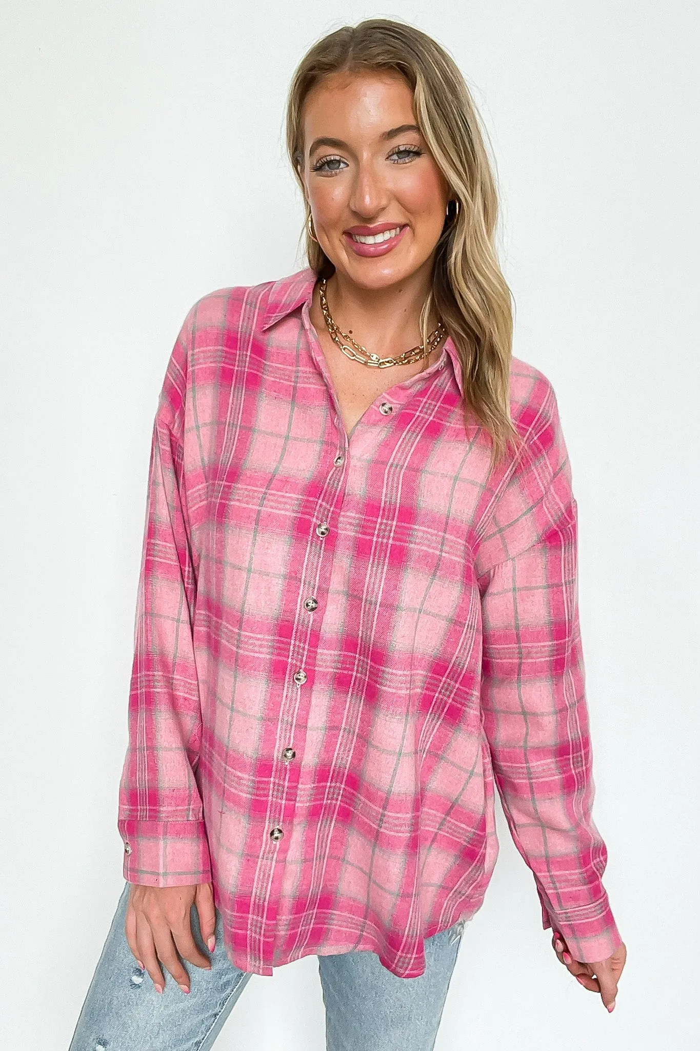 Carolyn Brushed Plaid Button-Up Top sold by Madison + Mallory product image thumbnail 4