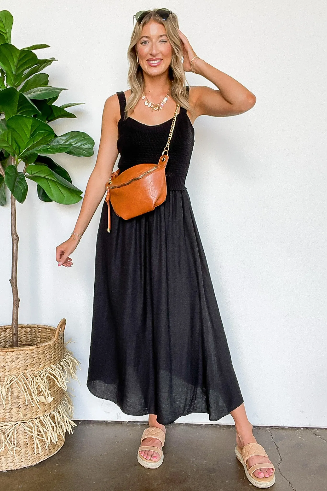 Woven Whisper Sweater Knit Top Midi Dress - FINAL SALE sold by Madison + Mallory product image thumbnail 3