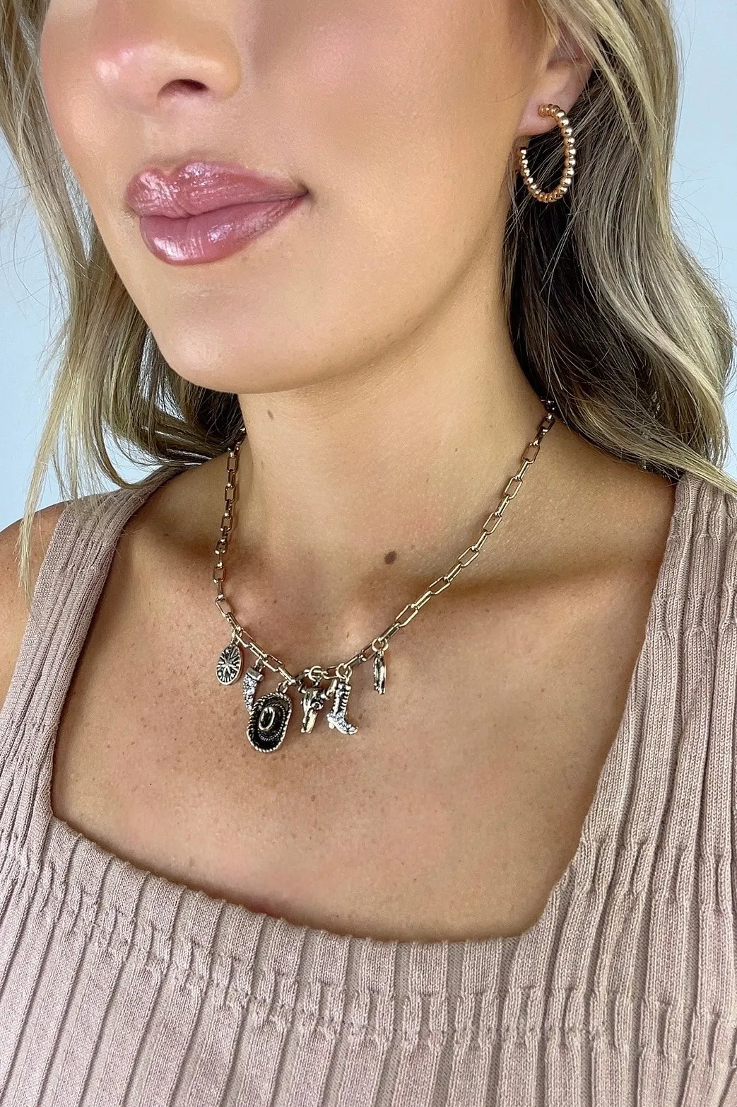 Rodeo Soul Western Charm Necklace sold by Madison + Mallory