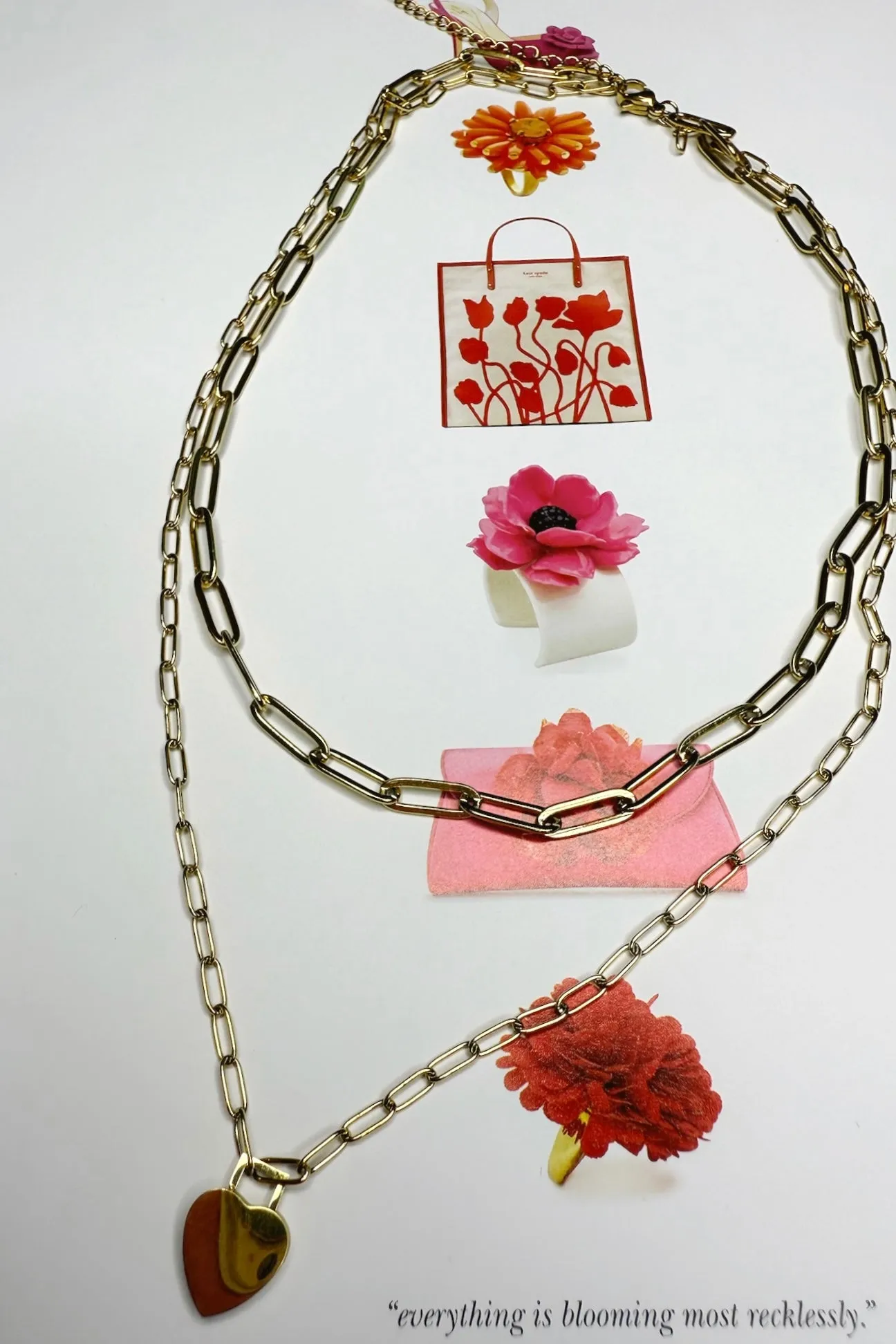 18k Amour Link Chain Heart Layered Necklace sold by Madison + Mallory product image thumbnail 2