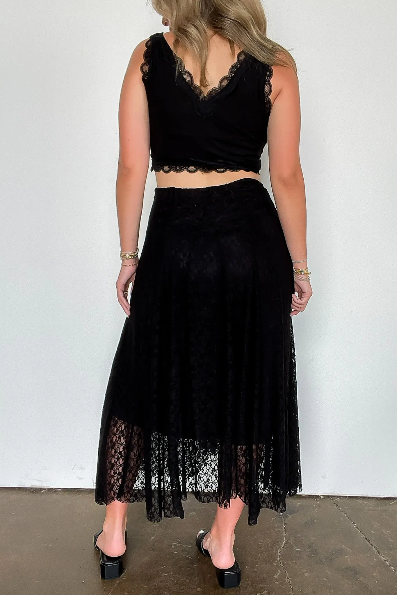 Flirtline Lace Maxi Skirt sold by Madison + Mallory product image thumbnail 5