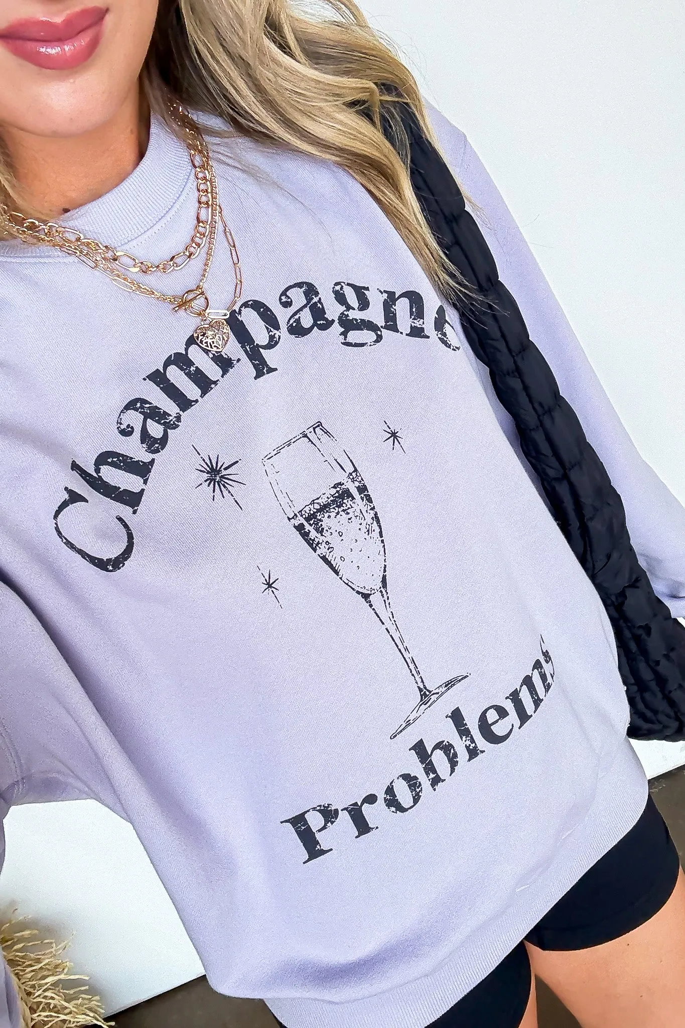 Champagne Problems Graphic Sweatshirt - FINAL SALE sold by Madison + Mallory