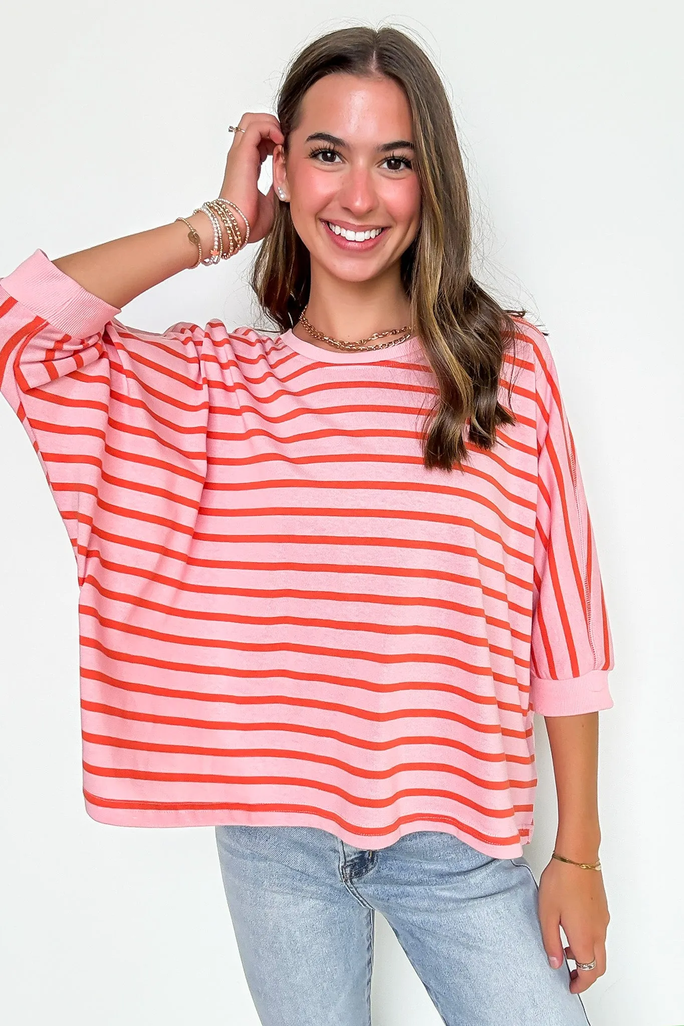 Laidback Lines Striped Boxy Knit Top - FINAL SALE sold by Madison + Mallory product image thumbnail 3
