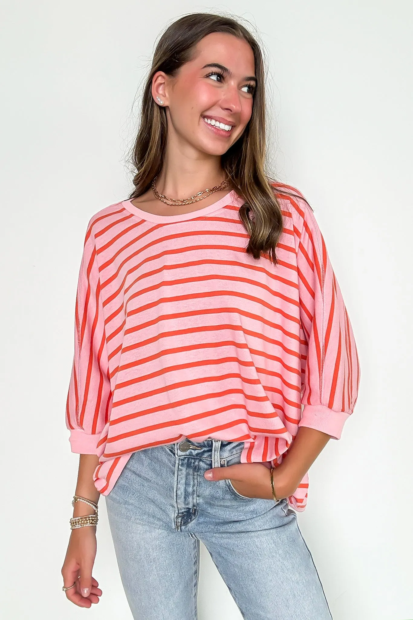 Laidback Lines Striped Boxy Knit Top - FINAL SALE sold by Madison + Mallory product image thumbnail 5