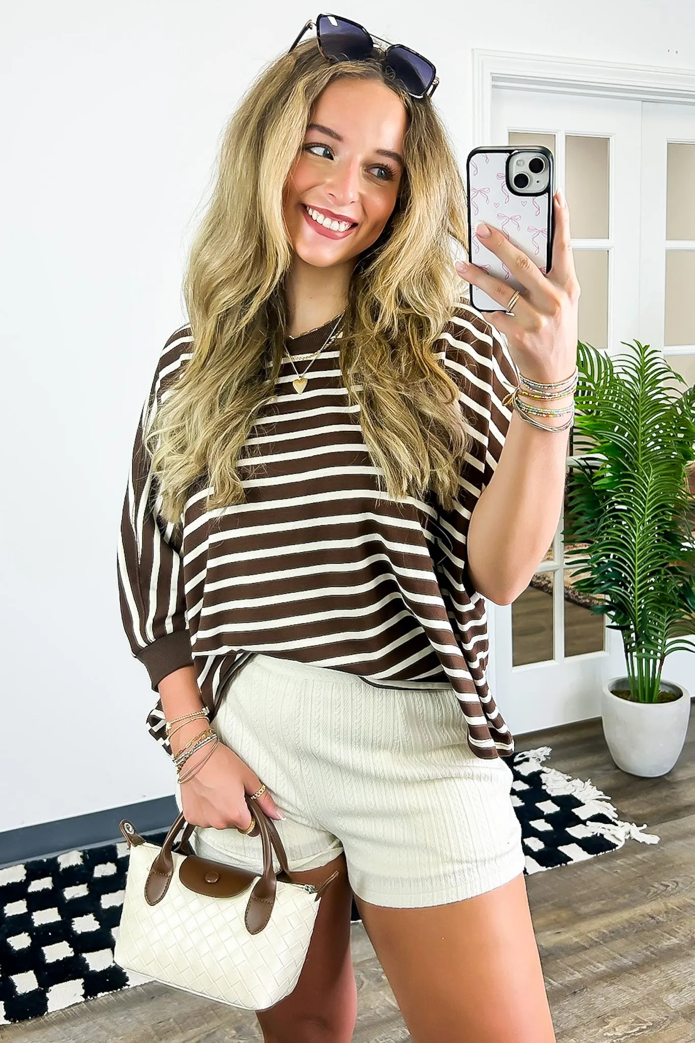 Laidback Lines Striped Boxy Knit Top - FINAL SALE sold by Madison + Mallory product image thumbnail 4