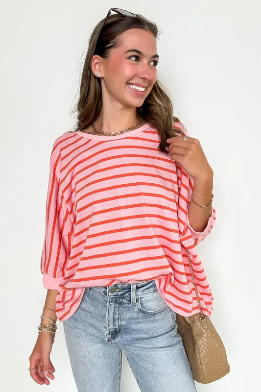 Laidback Lines Striped Boxy Knit Top - FINAL SALE made by Wishlist