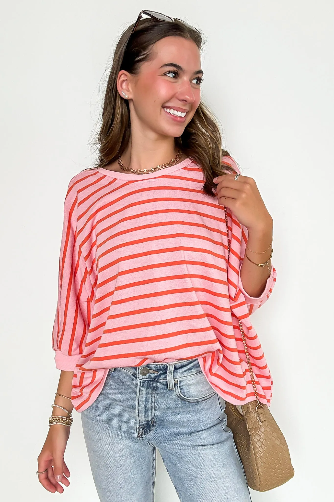 Laidback Lines Striped Boxy Knit Top - FINAL SALE sold by Madison + Mallory