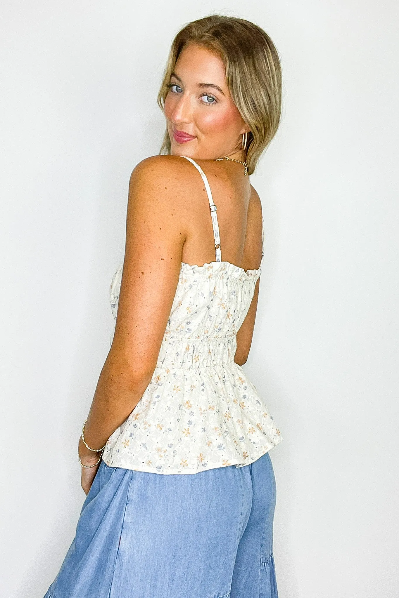 Petal Poise Ruffle Peplum Tank Top sold by Madison + Mallory product image thumbnail 5