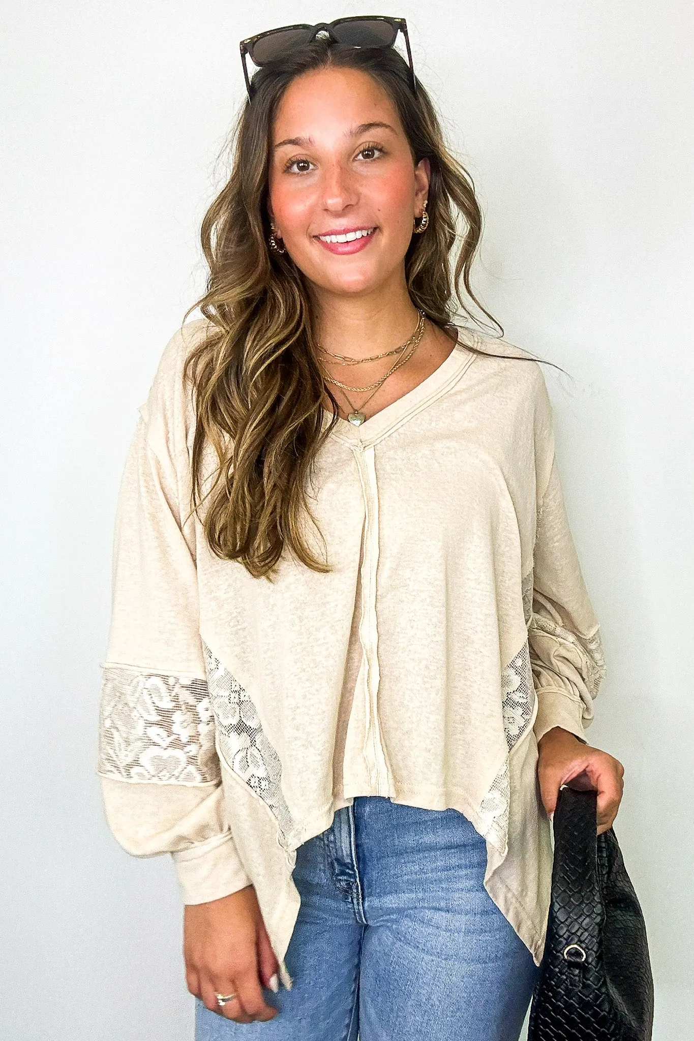 Lace Reverie V-Neck Top sold by Madison + Mallory product image thumbnail 4
