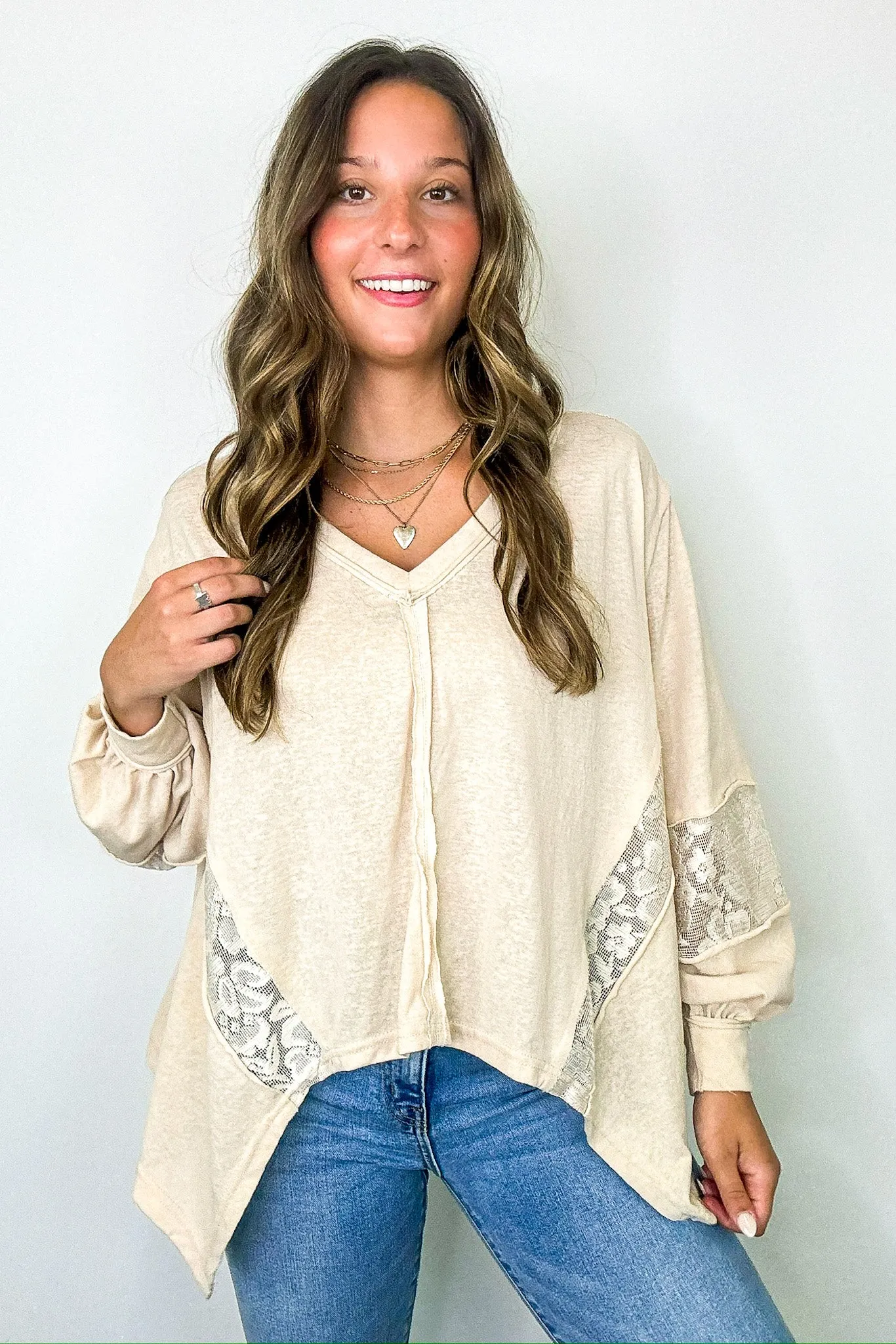 Lace Reverie V-Neck Top sold by Madison + Mallory product image thumbnail 2