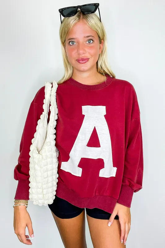 Crimson Crush Logo Acid Washed Sweatshirt - FINAL SALE sold by Madison + Mallory