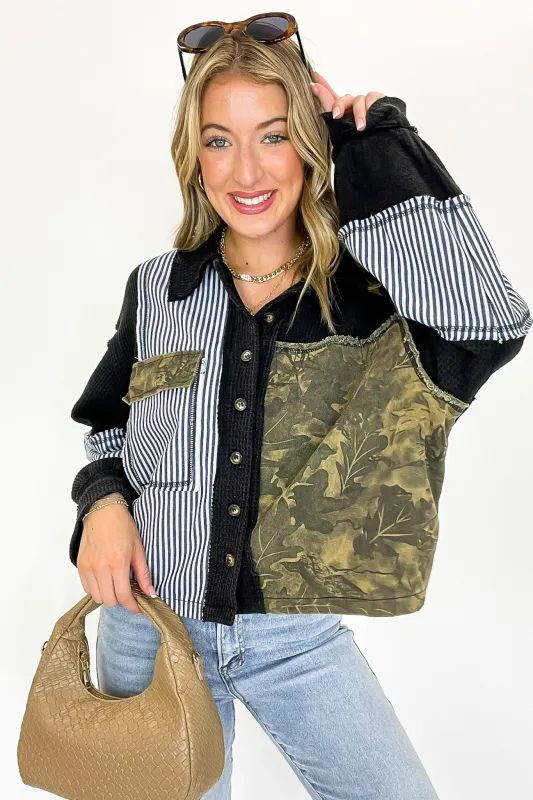 Timber Thread Camo Contrast Shacket - FINAL SALE sold by Madison + Mallory